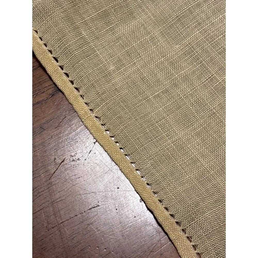 Vintage Embroidered Cutwork Tablecloth 33x33